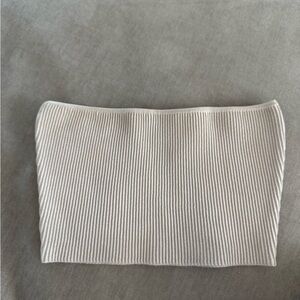 Babaton Ribbed Tube Top in Beige